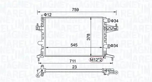 воден радиатор MAGNETI MARELLI 350213829000