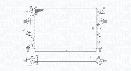 воден радиатор MAGNETI MARELLI 350213970000