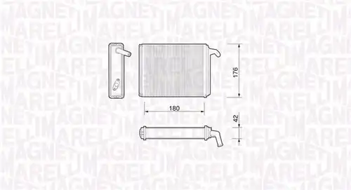 топлообменник, отопление на вътрешното пространство MAGNETI MARELLI 350218054000