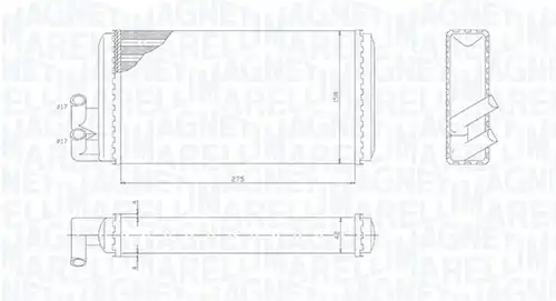 топлообменник, отопление на вътрешното пространство MAGNETI MARELLI 350218403000