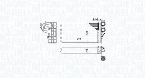 топлообменник, отопление на вътрешното пространство MAGNETI MARELLI 350218430000