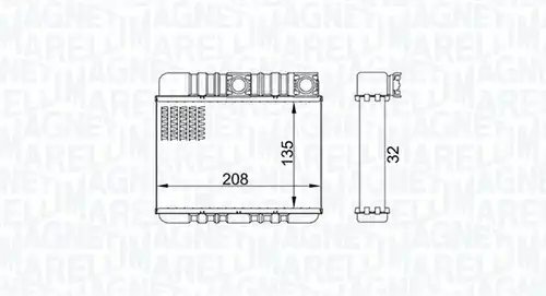 топлообменник, отопление на вътрешното пространство MAGNETI MARELLI 350218469000