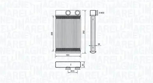 топлообменник, отопление на вътрешното пространство MAGNETI MARELLI 350218478000