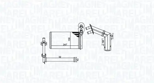 топлообменник, отопление на вътрешното пространство MAGNETI MARELLI 350218484000