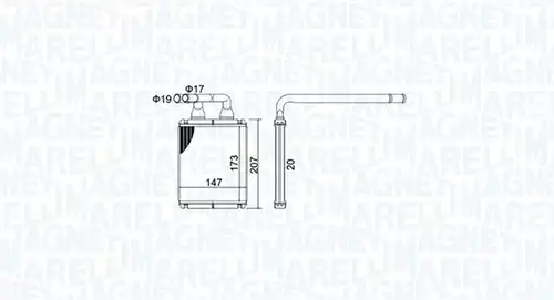 топлообменник, отопление на вътрешното пространство MAGNETI MARELLI 350218496000