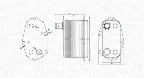 маслен радиатор, двигателно масло MAGNETI MARELLI 350300000200
