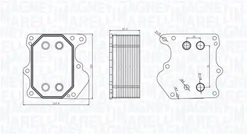 маслен радиатор, двигателно масло MAGNETI MARELLI 350300000500