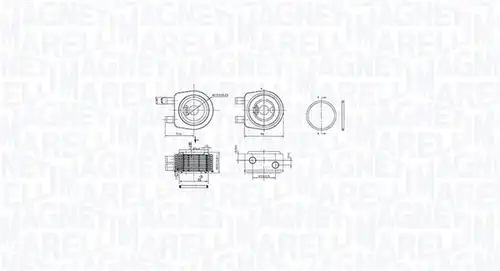 маслен радиатор, двигателно масло MAGNETI MARELLI 350300001900