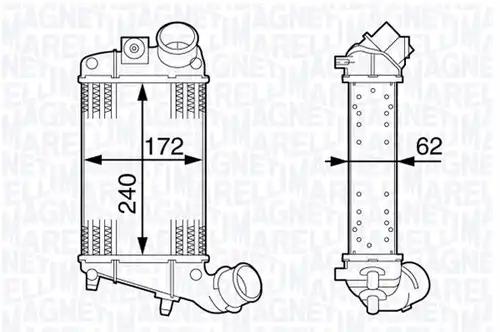 интеркулер (охладител за въздуха на турбината) MAGNETI MARELLI 351319202770