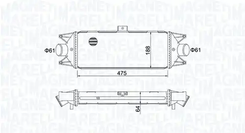 интеркулер (охладител за въздуха на турбината) MAGNETI MARELLI 351319204010