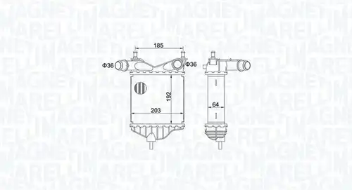 интеркулер (охладител за въздуха на турбината) MAGNETI MARELLI 351319204080