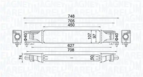 интеркулер (охладител за въздуха на турбината) MAGNETI MARELLI 351319204130