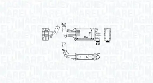 интеркулер (охладител за въздуха на турбината) MAGNETI MARELLI 351319204160
