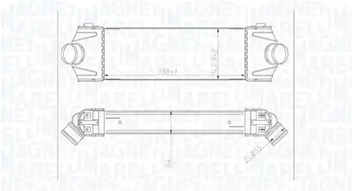 интеркулер (охладител за въздуха на турбината) MAGNETI MARELLI 351319204320