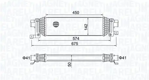 интеркулер (охладител за въздуха на турбината) MAGNETI MARELLI 351319204380