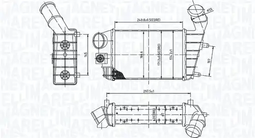 интеркулер (охладител за въздуха на турбината) MAGNETI MARELLI 351319204460