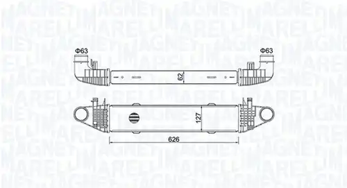 интеркулер (охладител за въздуха на турбината) MAGNETI MARELLI 351319204540