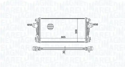 интеркулер (охладител за въздуха на турбината) MAGNETI MARELLI 351319204570