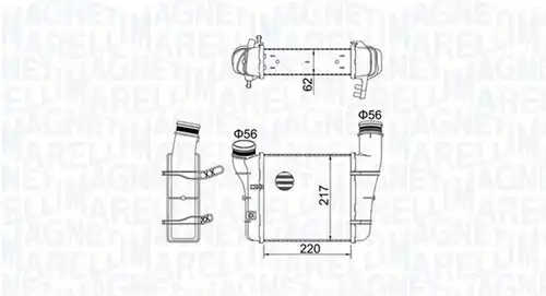 интеркулер (охладител за въздуха на турбината) MAGNETI MARELLI 351319204580
