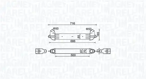 интеркулер (охладител за въздуха на турбината) MAGNETI MARELLI 351319204610