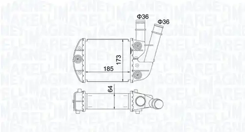 интеркулер (охладител за въздуха на турбината) MAGNETI MARELLI 351319204620