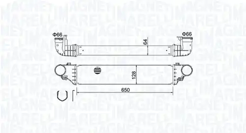 интеркулер (охладител за въздуха на турбината) MAGNETI MARELLI 351319204640