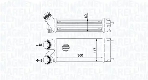 интеркулер (охладител за въздуха на турбината) MAGNETI MARELLI 351319204670