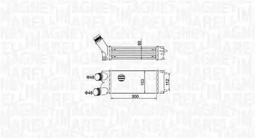 интеркулер (охладител за въздуха на турбината) MAGNETI MARELLI 351319204700