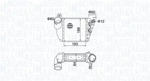 интеркулер (охладител за въздуха на турбината) MAGNETI MARELLI 351319204740