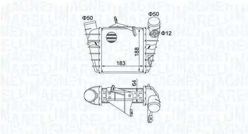 интеркулер (охладител за въздуха на турбината) MAGNETI MARELLI 351319204750
