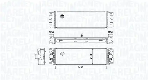 интеркулер (охладител за въздуха на турбината) MAGNETI MARELLI 351319204760
