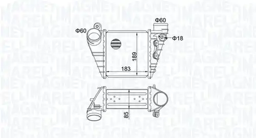 интеркулер (охладител за въздуха на турбината) MAGNETI MARELLI 351319204830