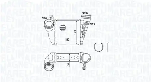 интеркулер (охладител за въздуха на турбината) MAGNETI MARELLI 351319204870