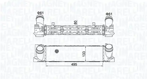 интеркулер (охладител за въздуха на турбината) MAGNETI MARELLI 351319204900