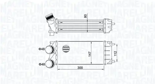 интеркулер (охладител за въздуха на турбината) MAGNETI MARELLI 351319204920