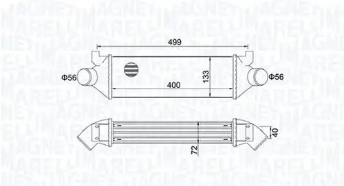 интеркулер (охладител за въздуха на турбината) MAGNETI MARELLI 351319204960