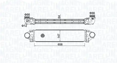 интеркулер (охладител за въздуха на турбината) MAGNETI MARELLI 351319204990