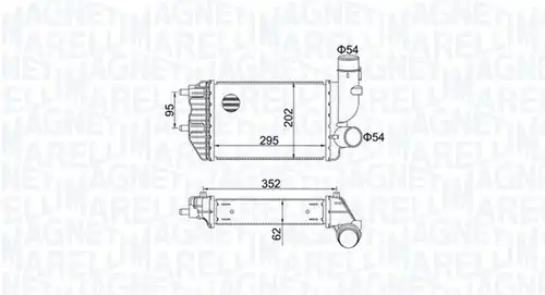 интеркулер (охладител за въздуха на турбината) MAGNETI MARELLI 351319205000