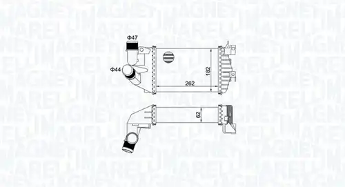 интеркулер (охладител за въздуха на турбината) MAGNETI MARELLI 351319205080