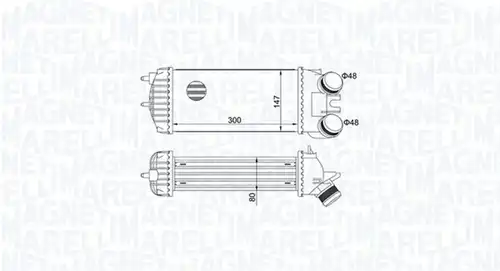 интеркулер (охладител за въздуха на турбината) MAGNETI MARELLI 351319205110