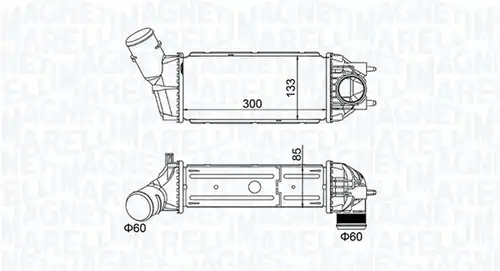 интеркулер (охладител за въздуха на турбината) MAGNETI MARELLI 351319205130