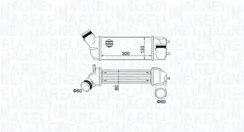 интеркулер (охладител за въздуха на турбината) MAGNETI MARELLI 351319205140