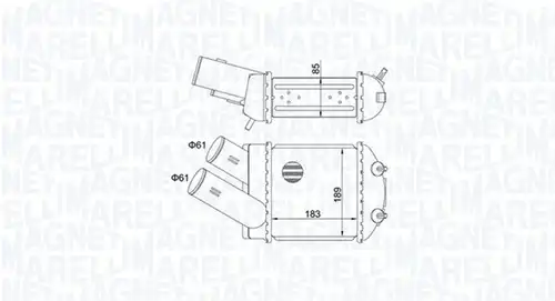 интеркулер (охладител за въздуха на турбината) MAGNETI MARELLI 351319205150