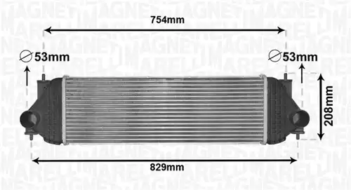 интеркулер (охладител за въздуха на турбината) MAGNETI MARELLI 351319205180