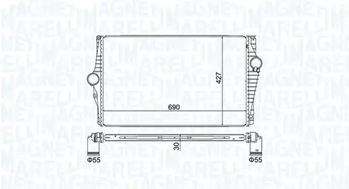 интеркулер (охладител за въздуха на турбината) MAGNETI MARELLI 351319205220