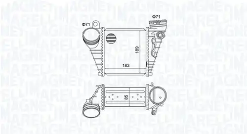 интеркулер (охладител за въздуха на турбината) MAGNETI MARELLI 351319205230