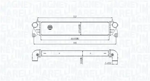 интеркулер (охладител за въздуха на турбината) MAGNETI MARELLI 351319205300