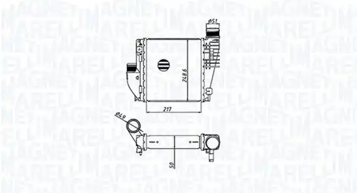 интеркулер (охладител за въздуха на турбината) MAGNETI MARELLI 351319205330