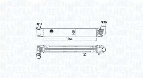 интеркулер (охладител за въздуха на турбината) MAGNETI MARELLI 351319205360