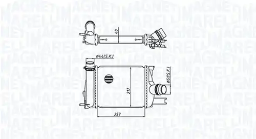 интеркулер (охладител за въздуха на турбината) MAGNETI MARELLI 351319205390